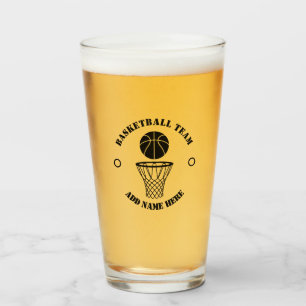 Basketball Team Add Name Glass