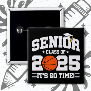 Basketball Team Class 2025 Graduation Senior 2025 15 Cm Square Badge