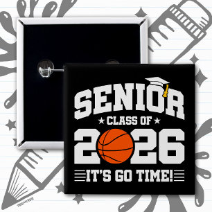 Basketball Team Class 2026 Graduation Senior 2026 15 Cm Square Badge