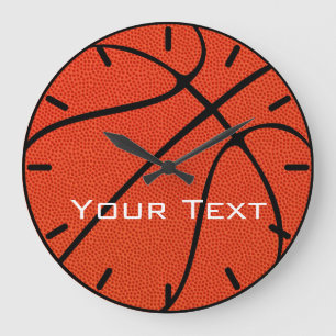 Basketball Team Custom Text Wall Clock