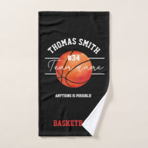 Basketball Team Hand Towel –Custom Player or Coach