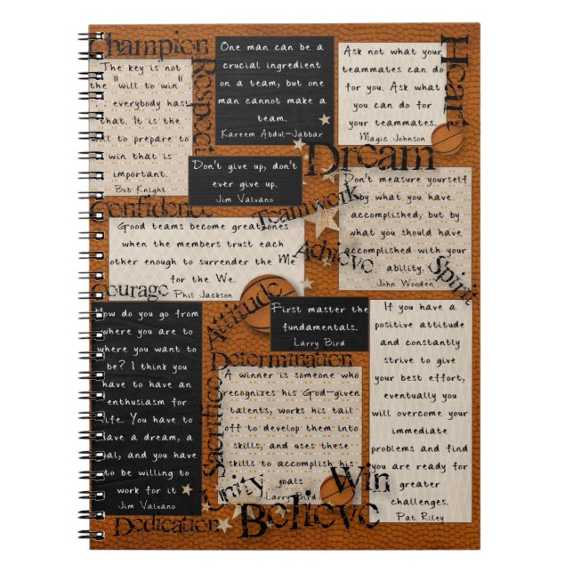 Basketball Team Inspiration Notebook (Front)