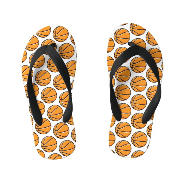 Basketball Team Little League Sports Kids Fun Kid's Thongs (Footbed)