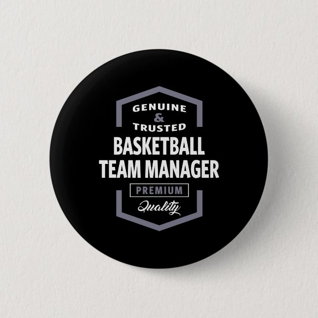 Basketball Team Manager Logo Gift Ideas  6 Cm Round Badge (Front)