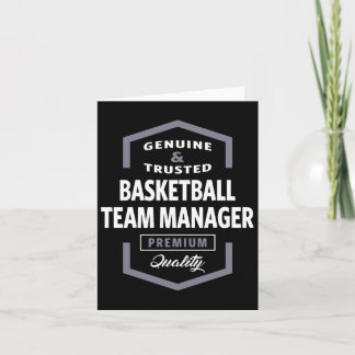 Basketball Team Manager Logo Gift Ideas  Card