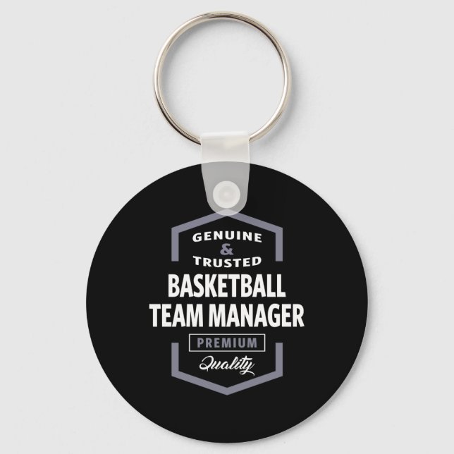 Basketball Team Manager Logo Gift Ideas  Key Ring (Front)