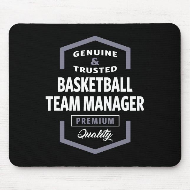 Basketball Team Manager Logo Gift Ideas  Mouse Pad (Front)