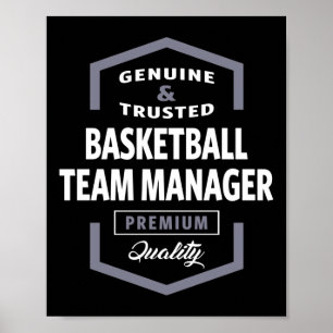 Basketball Team Manager Logo Gift Ideas Poster