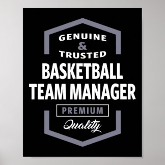 Basketball Team Manager Logo Gift Ideas  Poster