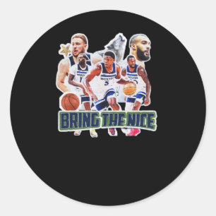 Basketball Team Minnesota Squad Design 1 Classic Round Sticker