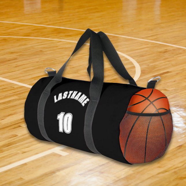 Basketball  - Team Name Custom Sports Duffle Bag (Basketball Custom Name Team Duffle Bags)