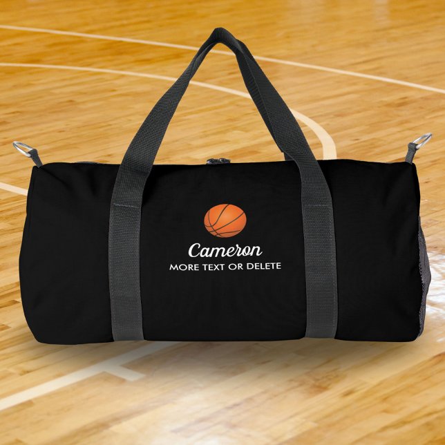 Basketball Team Personalised Name Custom Text Duffle Bag (Creator Uploaded)
