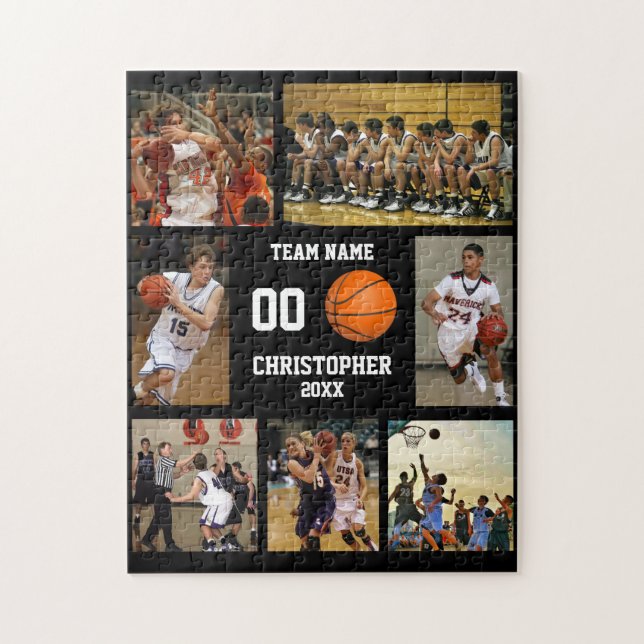 Basketball Team Photo Collage Jigsaw Puzzle (Vertical)