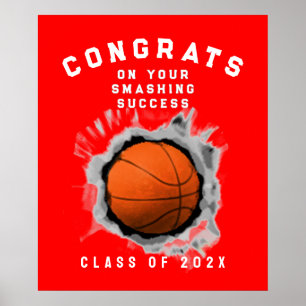 Basketball Team Player Congrats Poster