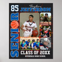 Basketball Team Player Photo Collage Senior Night