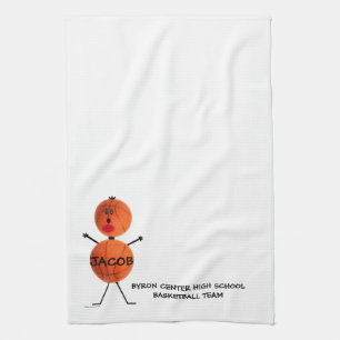 Basketball Team Player Tea Towel