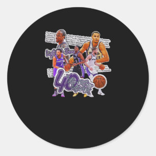 Basketball Team Sacramento Squad Design 1 Classic Round Sticker