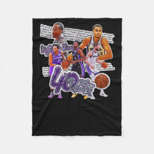 Basketball Team Sacramento Squad Design 1 Fleece Blanket