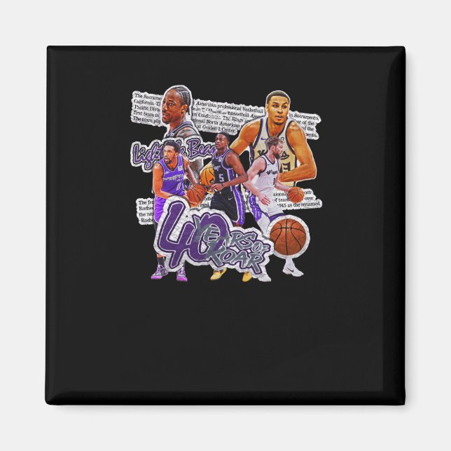 Basketball Team Sacramento Squad Design 1  Magnet (Front)