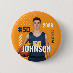 Basketball Team Senior Night Custom Colour Sports 6 Cm Round Badge