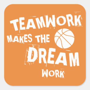 Basketball Teamwork Sticker