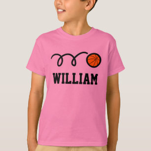 Basketball tee shirt for boys   Custom kids name