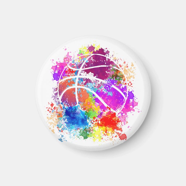 Basketball Teenagers Girls Teens Women Baller Dunk Magnet (Front)