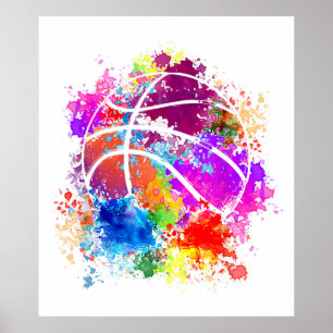 Basketball Teenagers Girls Teens Women Baller Dunk Poster