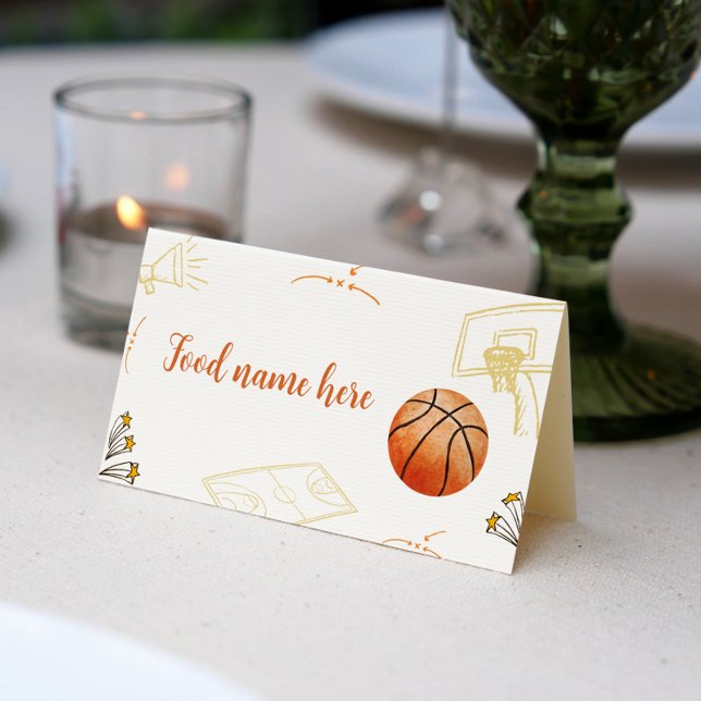 Basketball Tent Place Card Birthday Baby Shower (Creator Uploaded)
