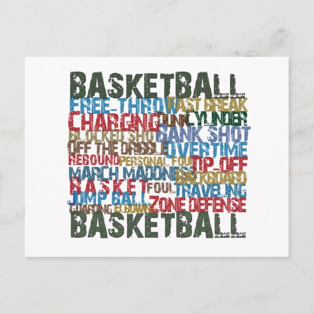 BASKETBALL TERMS gifts Postcard (Front)