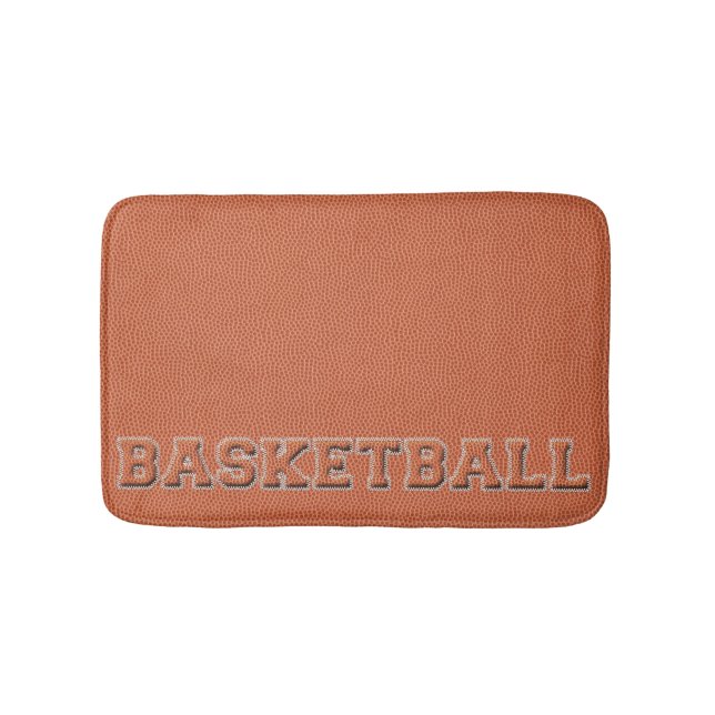 Basketball Text and Texture Bath Mat (Front)