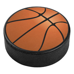 Basketball Texture Pattern Look Hockey Puck