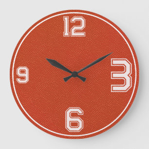 Basketball Textured Sports Clock