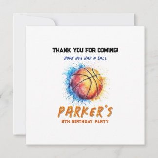 Basketball Thank You Card