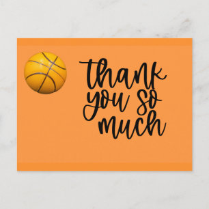 Basketball Thank you card with basketball