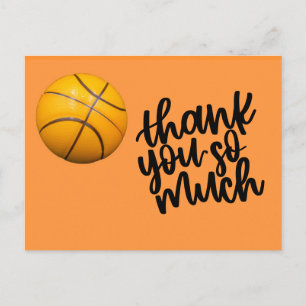 Basketball Thank you card with basketball