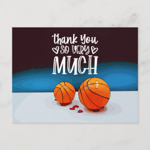 Basketball Thank you card with basketball