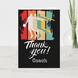 Basketball thank you coach  card