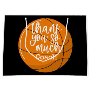Basketball thank you coach large gift bag