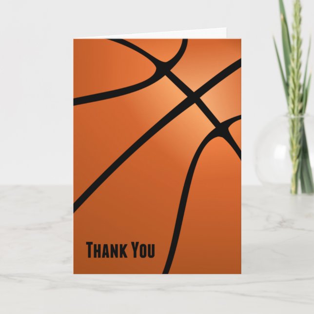 Basketball Thank You for Your Kindness Card (Front)