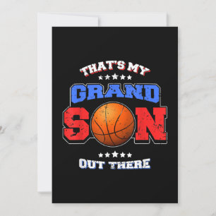 Basketball That's My Grandson Out Re Grandparents Invitation