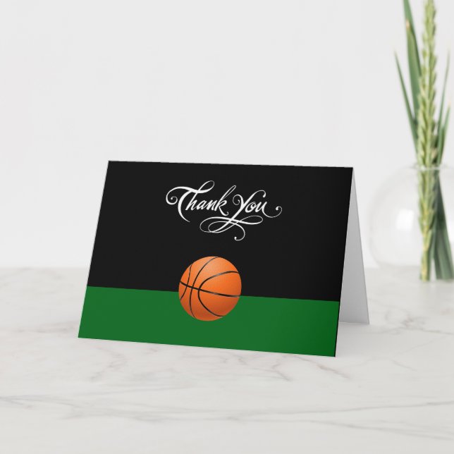Basketball Theme Business Thank You Cards (Front)