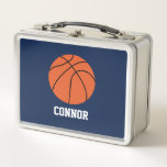 Basketball Themed Lunch Box<br><div class="desc">Fun custom design with a sports theme. Personalise it with a name or any text of your choice for a one of a kind design.</div>