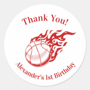 Basketball themed thank you stickers 2