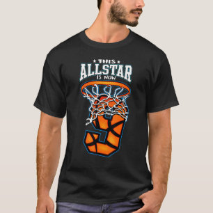 Basketball This All Star Is Now 9 Birthday T-Shirt
