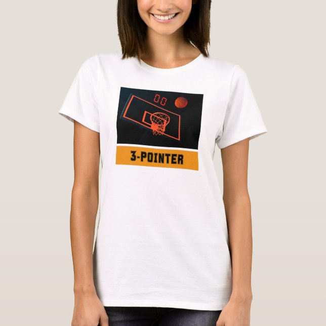 Basketball Three Point Shot Clock at Zero T-Shirt (Front)