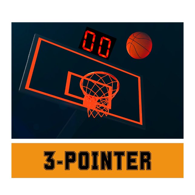 Basketball Three Point Shot Clock at Zero T-Shirt (Creator Uploaded)