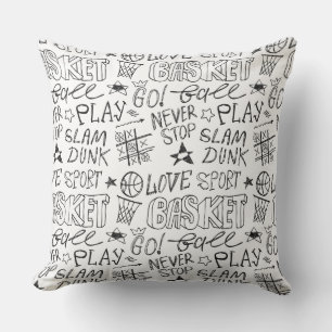 Basketball Throw Pillow 20" x 20"