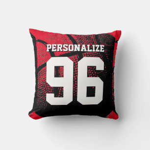 Basketball throw pillow for players coach and fans
