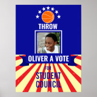 basketball Throw Vote Sports-Themed Voting Poster